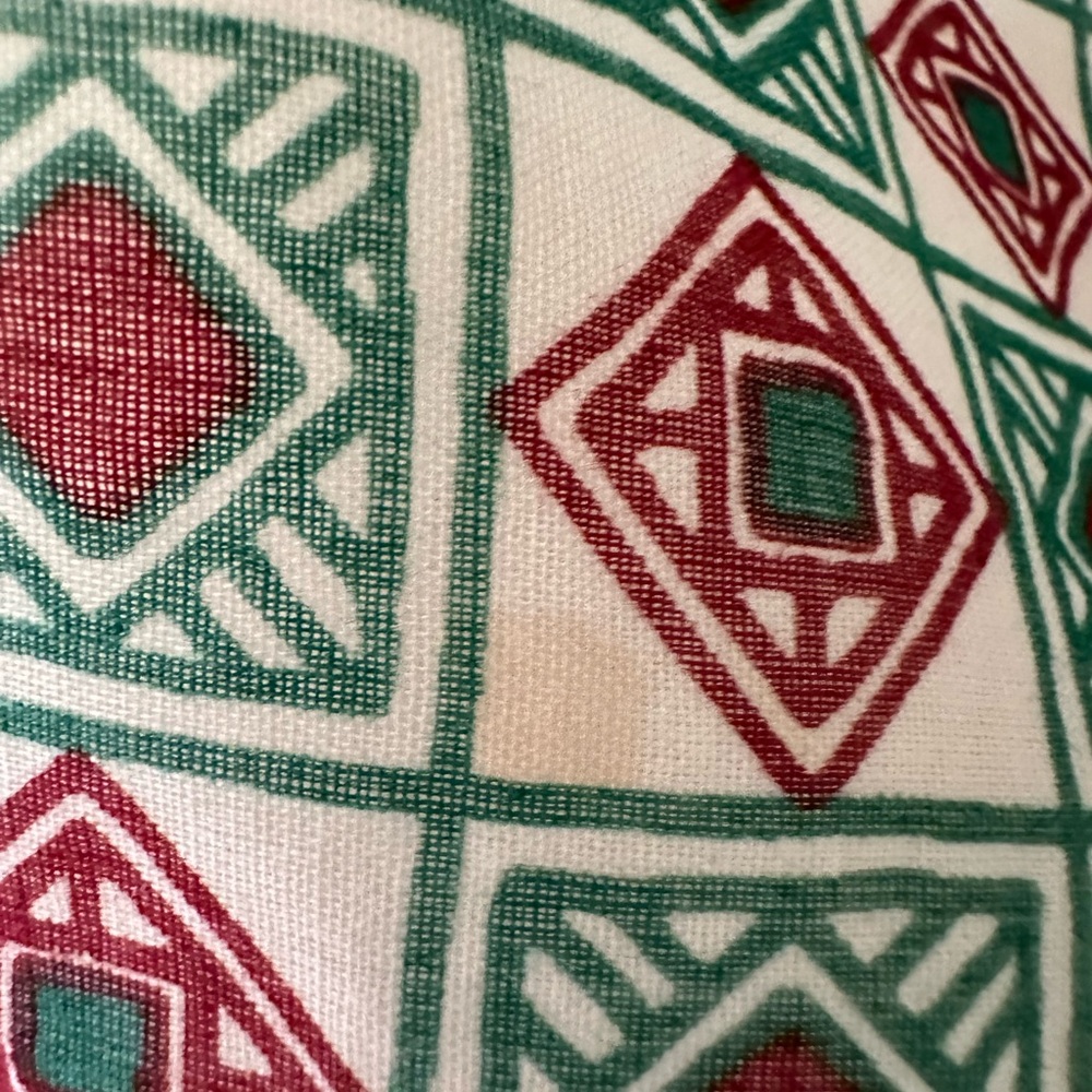Yves Saint Laurent Burgundy and Green Vintage Patterned Scarf - Picture 6 of 11